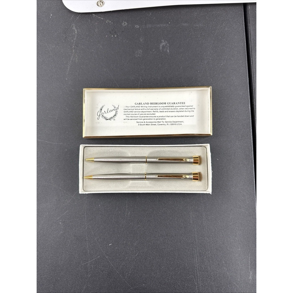 Garland Heirloom Gold Pen & Pencil Set Bubble Top Vintage